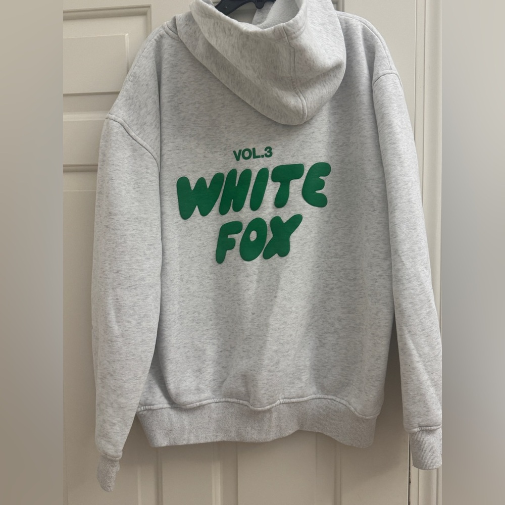 White fox hoodie some minor flaws from wear